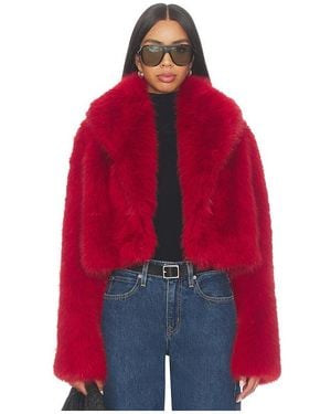 Nakedvice Jacke The Delaney Fur - Rot