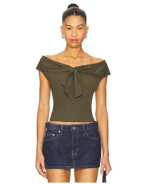 Line & Dot Parcie トップ - グリーン