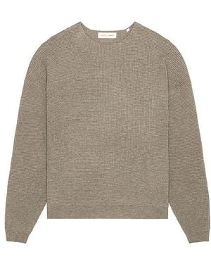 Fear Of God Waffle Long Sleeve Crewneck Sweater - Natur