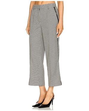 Jonathan Simkhai Miki Cropped Button Hem Pant - Grey