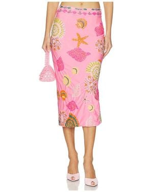 Oceanus Falda A Juego New York En Color Rosado Talla (También En Xs, S, M)