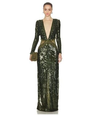 PATBO Langes Paillettenkleid Bossa - Grün