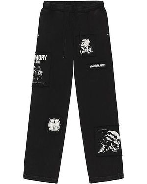 Memory Lane Patch Flyer Sweats - Black