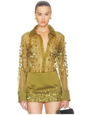 retroféte Bluse Quilly - Gelb