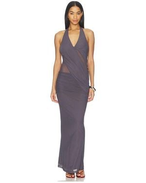 superdown Dynasty Halter Maxi Dress - Blue