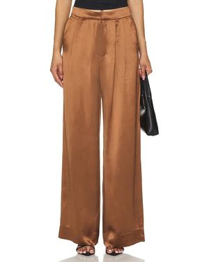 NonChalant Label Petite Paris Wide Leg Pant - Brown