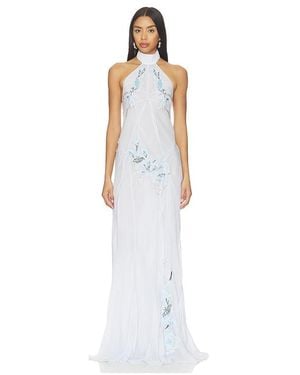 Muma World Vine Embroidered Belmira Dress - White