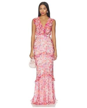Saloni Rita Dress - Red