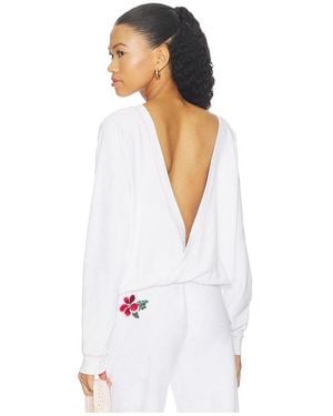 Frankie's Bikinis X Devon Lee Carlson Robertson Terry Sweatshirt - White