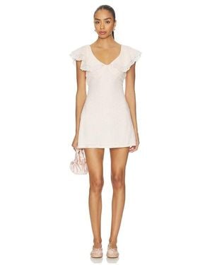 For Love & Lemons Frances Mini Dress - White