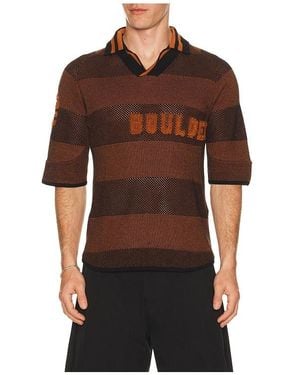 Isa Boulder Boulder Line Polo Shirt - Brown