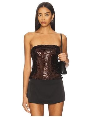 Runaway the Label Anette Strapless Sequin Bustier - Black