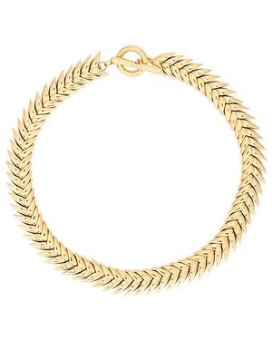Bevza Spikelet Necklace - Metallic