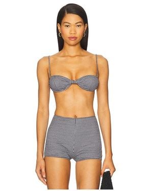 YELLOW THE LABEL Logan Bikini Top - Blue