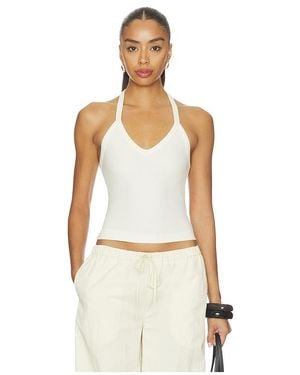 ÉTERNE V-Neck Racerback Tank - Natural