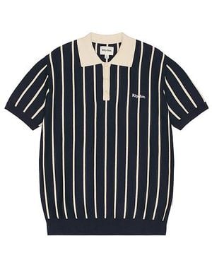 Rhythm Polohemd Striped Knit - Schwarz