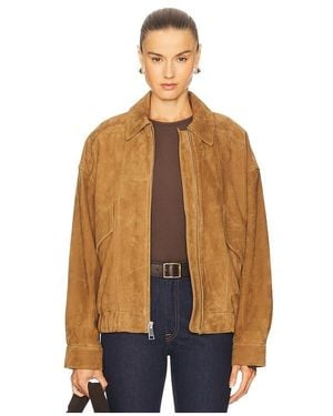 GRLFRND Wren Suede Bomber - Blue
