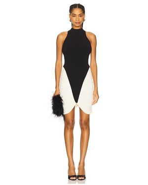 Et Ochs Atticus Knit Combo Midi Dress - Black