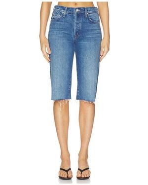 Mother The Kick It Half N Half Fray Short - Blue