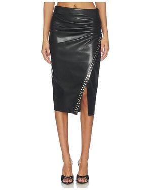 Generation Love Regina Studded Faux Leather Skirt - Black