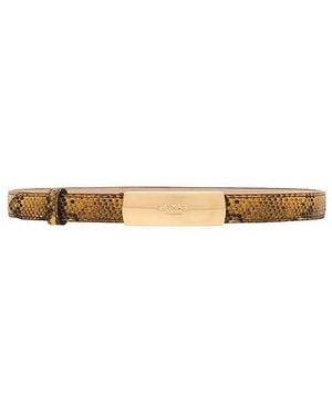 Balmain Gürtel Calfskin Embossed Python 2Cm - Weiß