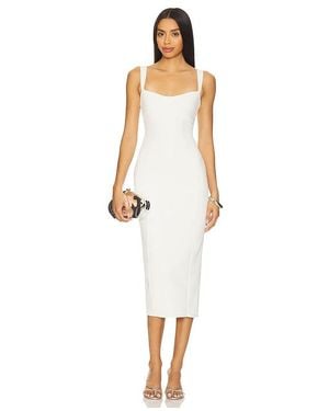 GOOD AMERICAN Sculpting Crystal Sweetheart Midi Dress - White