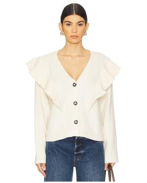 Sanctuary Cardigan Ruffled - Weiß