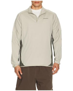 Manors Golf 1/4 Zip Tech Mid Layer - Natural