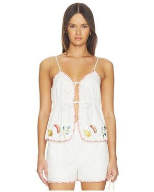 MINKPINK Santorini Embriodered Cami En Color Blanco Talla (También En S, Xs, M, Xl)