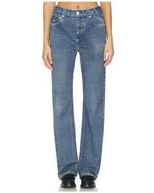 Rag & Bone Rb Miramar Fleece Shea Full Length Jeans - Blue