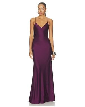 Alejandra Alonso Rojas Bias Slip Gown - Purple