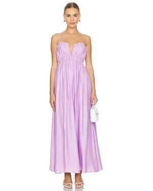 Line & Dot ROBE MAXI LYLAC en Purple - Violet