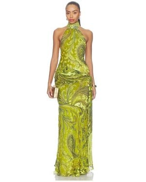 retroféte Protea Velvet Dress - Multicolour