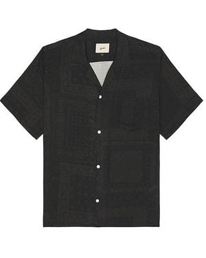 Bather Tonal Bandana Camp Shirt - Black