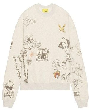 DIET STARTS MONDAY Doodle Crew Neck Sweatshirt - Natural