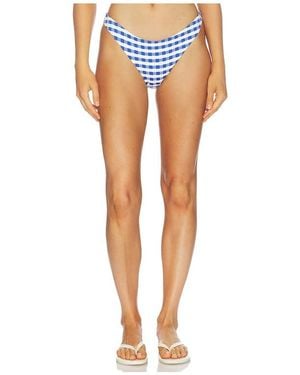 MILLY Margot Jacquard Cottage Bikini Bottom - Blue