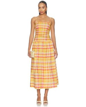 Never Fully Dressed Check Lola Dress - Metallic