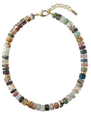 Eliou Collar Guara En Color Café, Verde Talla - Multicolor