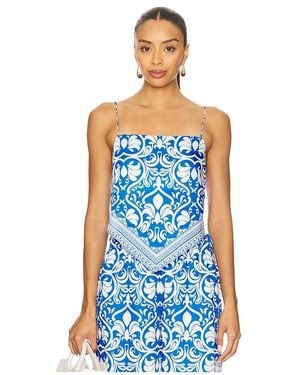 Alice + Olivia Yuri Scarf Top - Blue