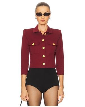 L'Agence Kumi Cropped Fitted Jacket - Red