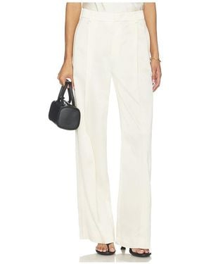 Vince Pantalón De Satén De Talle Alto En Color Ivory Talla (También En 2, 4, 6) - Blanco