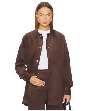SER.O.YA April Corduroy Shacket - Brown