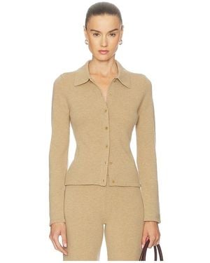 L'academie Berke Button Down Top - Natural
