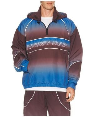 Ryoko Rain Gradient Track Jacket - Blue