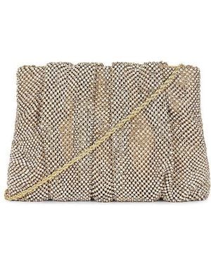 Loeffler Randall Crystal Gathered Flat Clutch - Natural