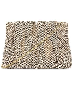 Loeffler Randall Crystal Gathered Flat Clutch - Brown