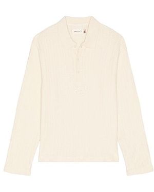 Honor The Gift Long Sleeve Knit Polo - White