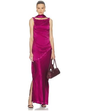 YELLOW THE LABEL Kleid Nina Silk - Pink