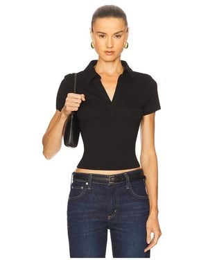 ALL THE WAYS Terri Polo Top - Black