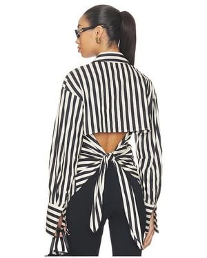 Simon Miller Loch Striped Poplin Button Up - White